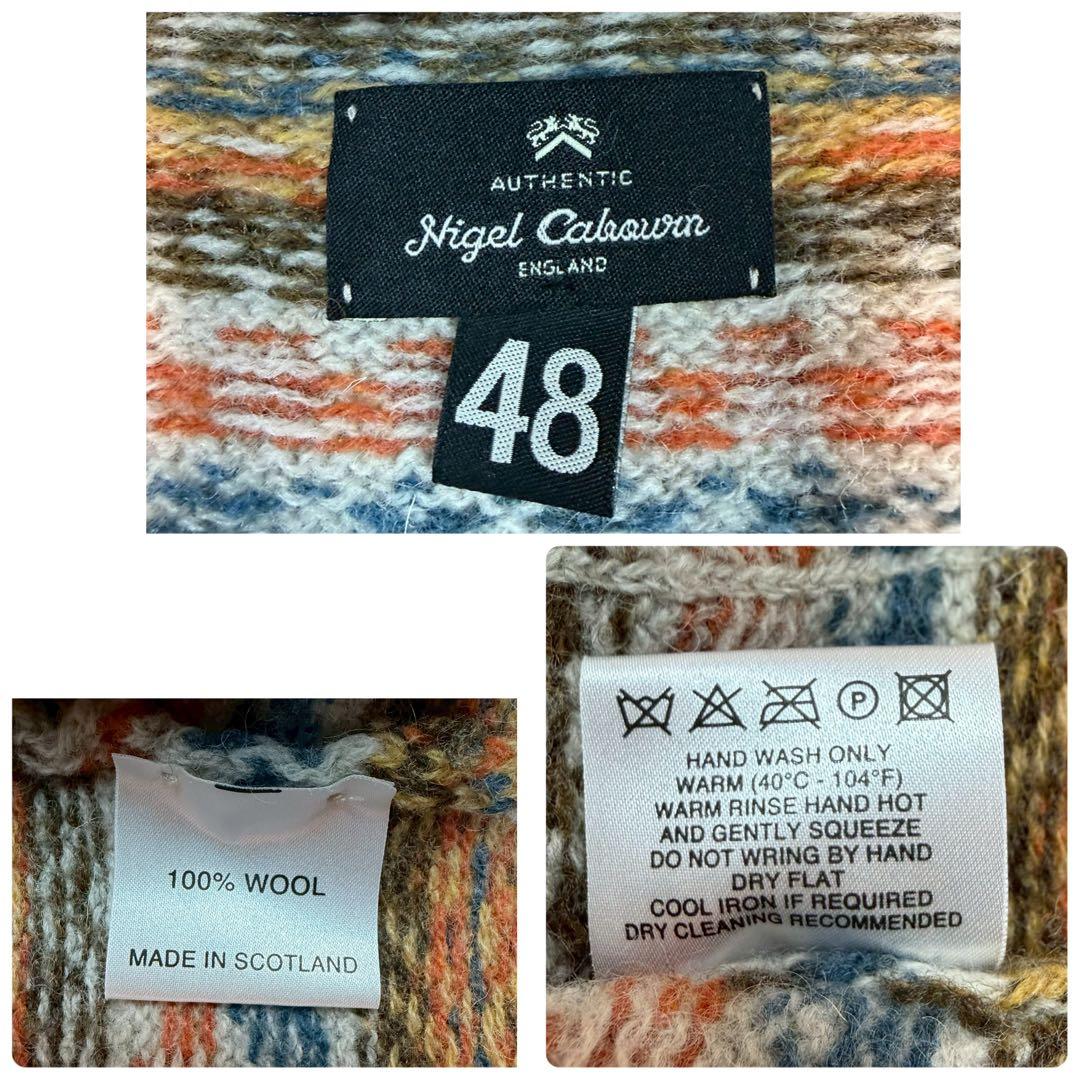美品 Lサイズ Nigel Cabourn フェアアイル ニットベスト ジレ