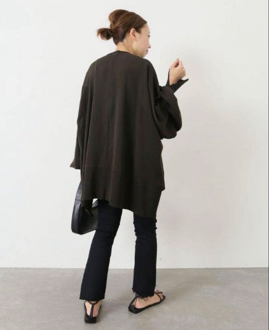 ENFOLD エンフォルド ミリオーネ リブBOXプ ルオーバー　カーキ　38