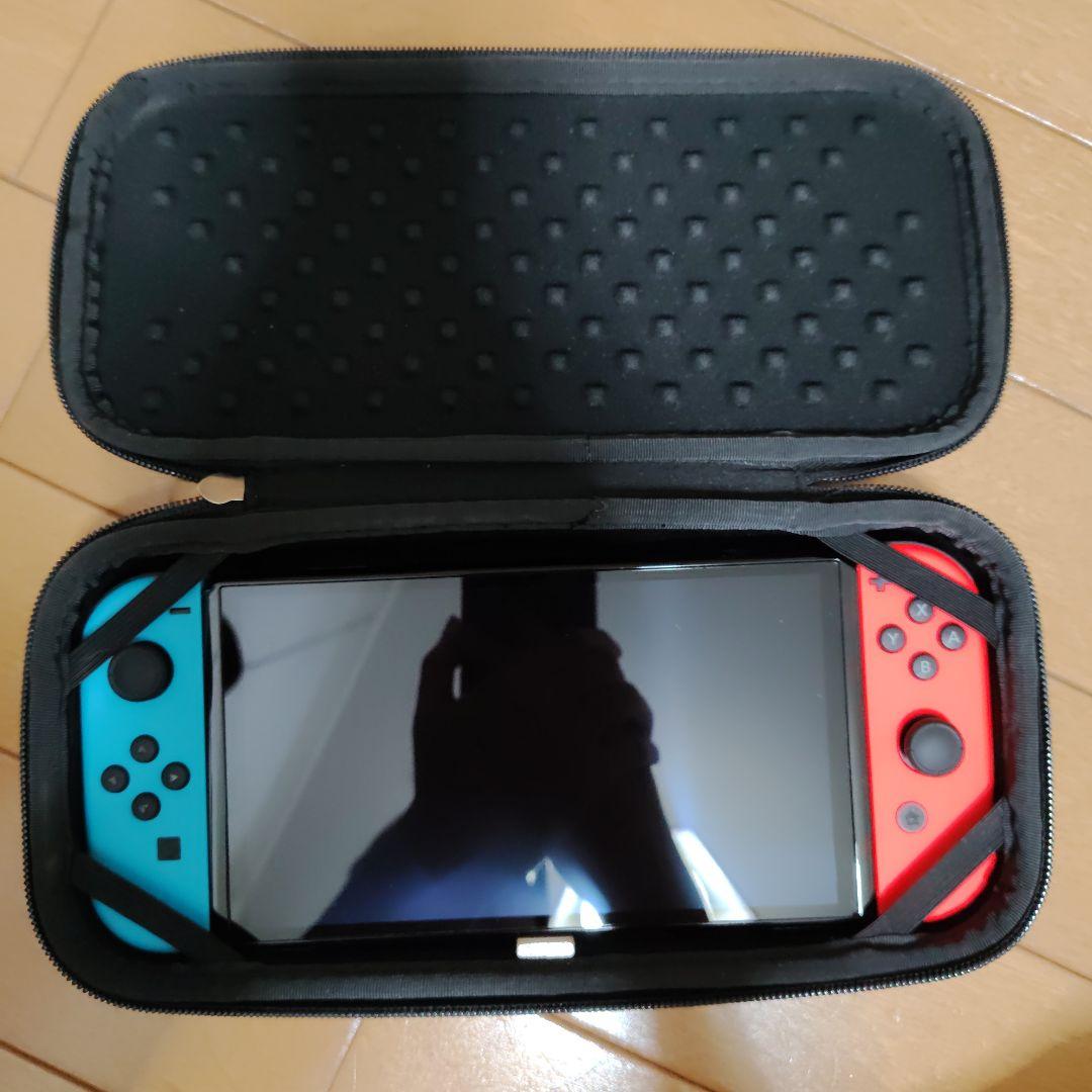 【ケース付き】Nintendo Switch 有機ELモデル ブルー/レッド