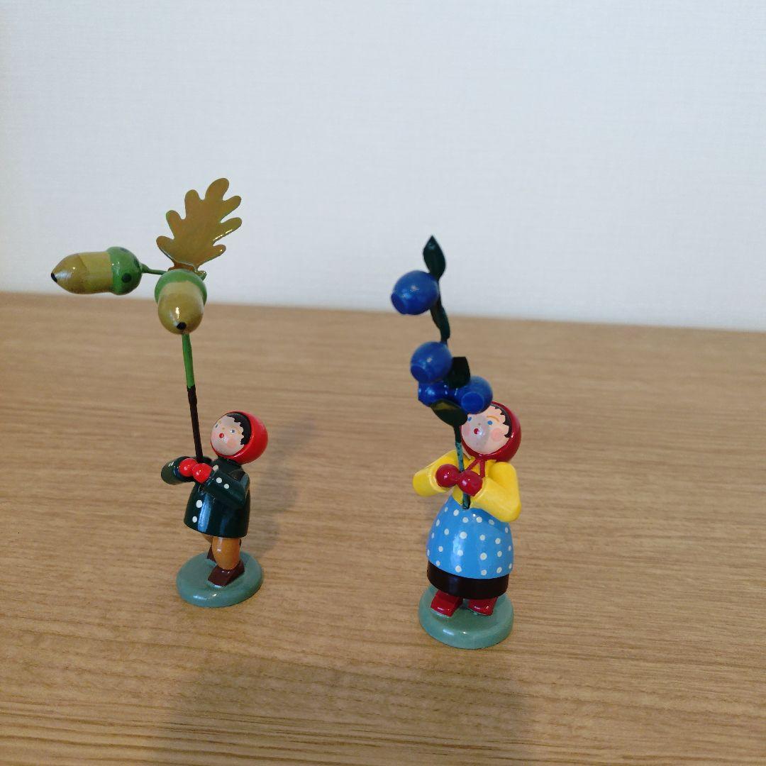ドイツ木製人形　ブルーメンキンダー秋冬