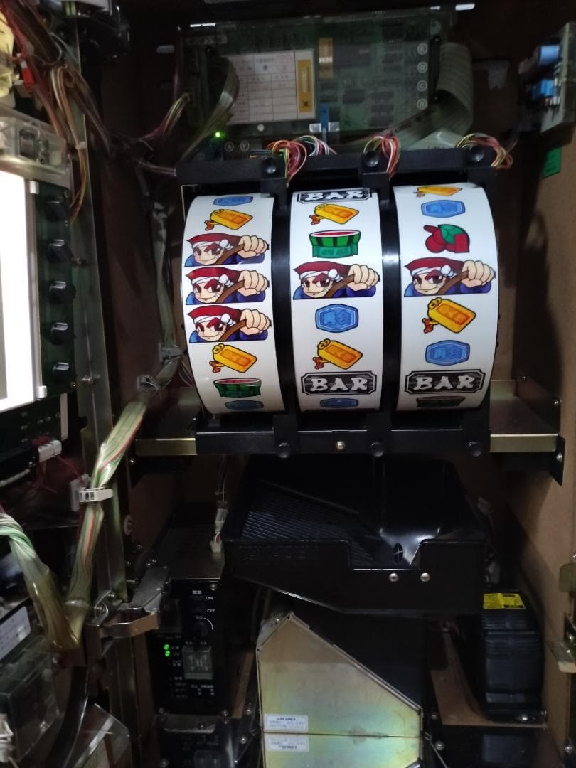 【パチスロ実機】ロデオ★ギンギン丸【オートプレイ付不要機付】４号機・人気台