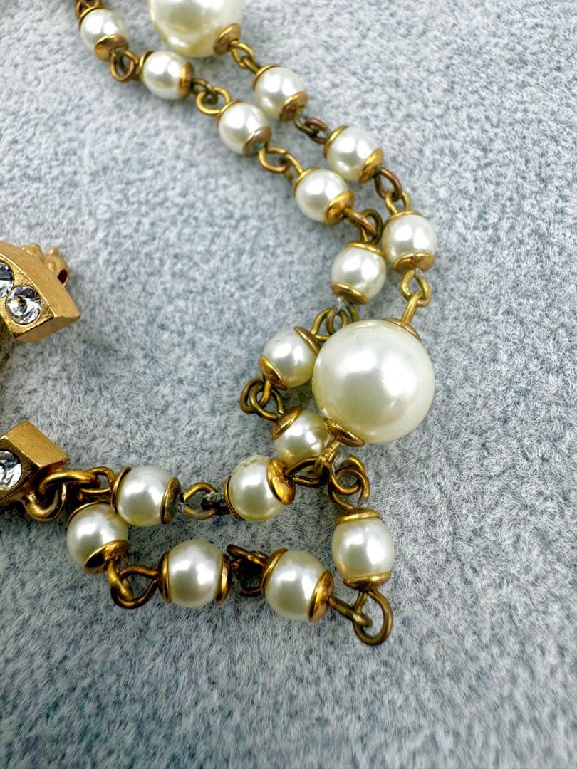 CHANEL シャネル チェーンブローチ ココマーク パール 01/P/GLD