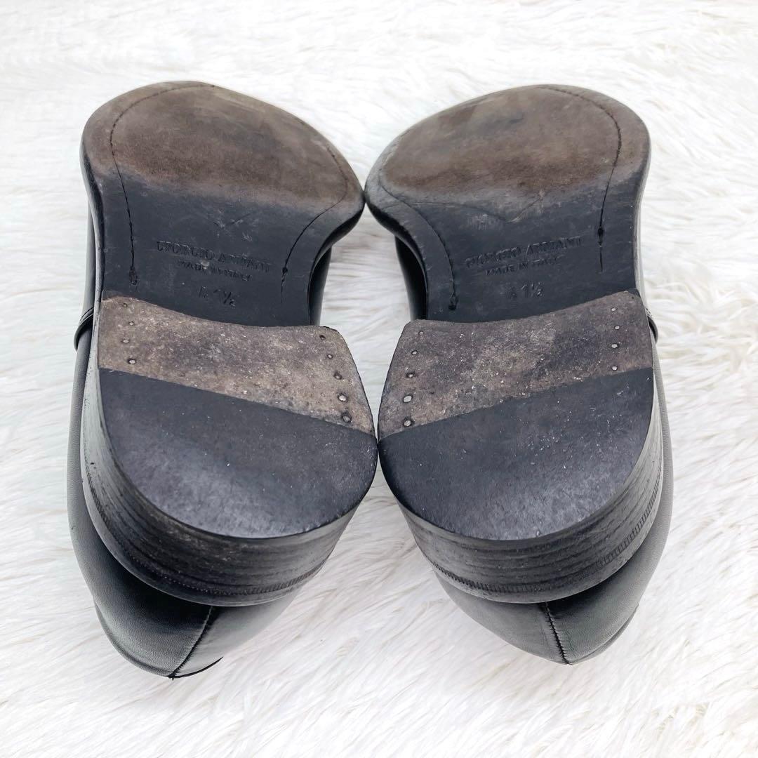 【極美品】GIORGIO ARMANI 41.5 ストレートチップ ビジネス　黒