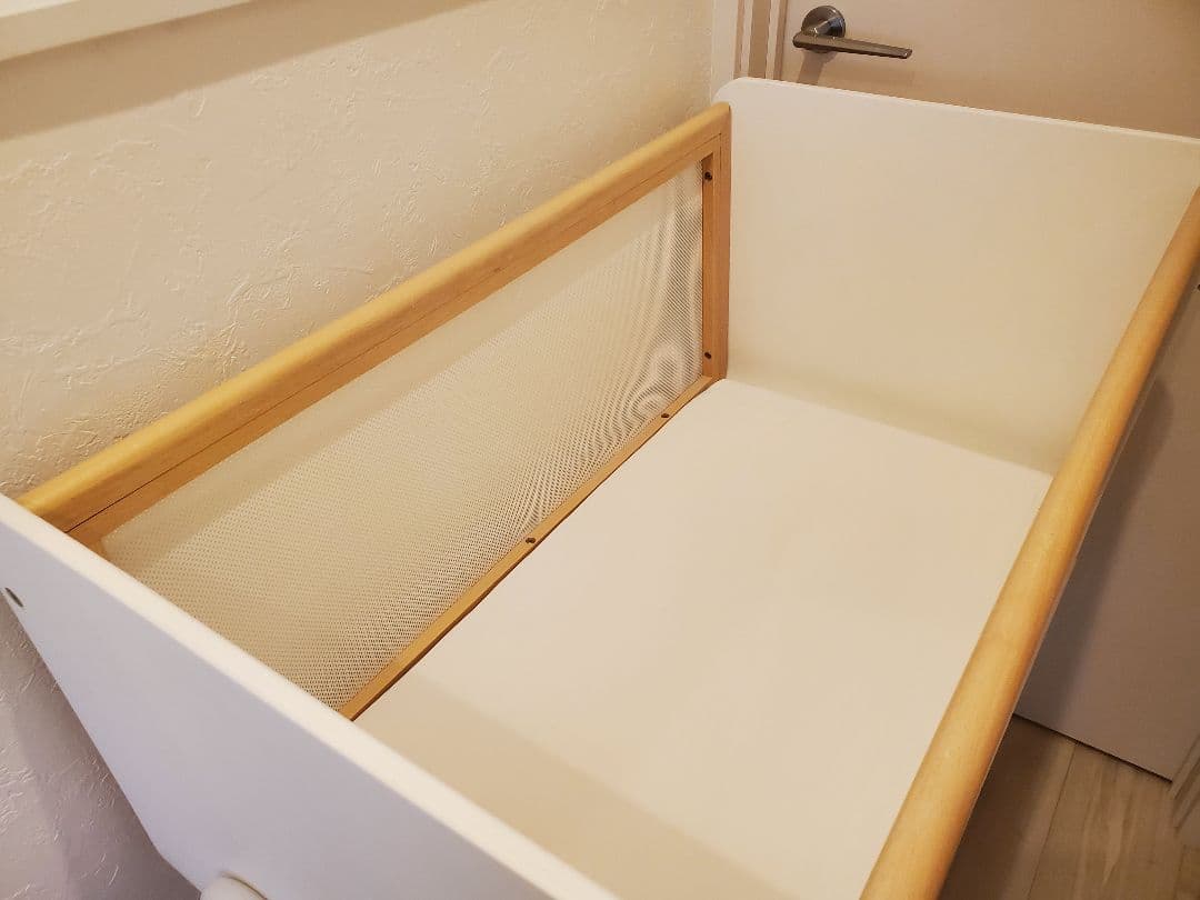 【 美品｜送料込 】リリワゴン2 ホワイト ベビーベッド 大和屋