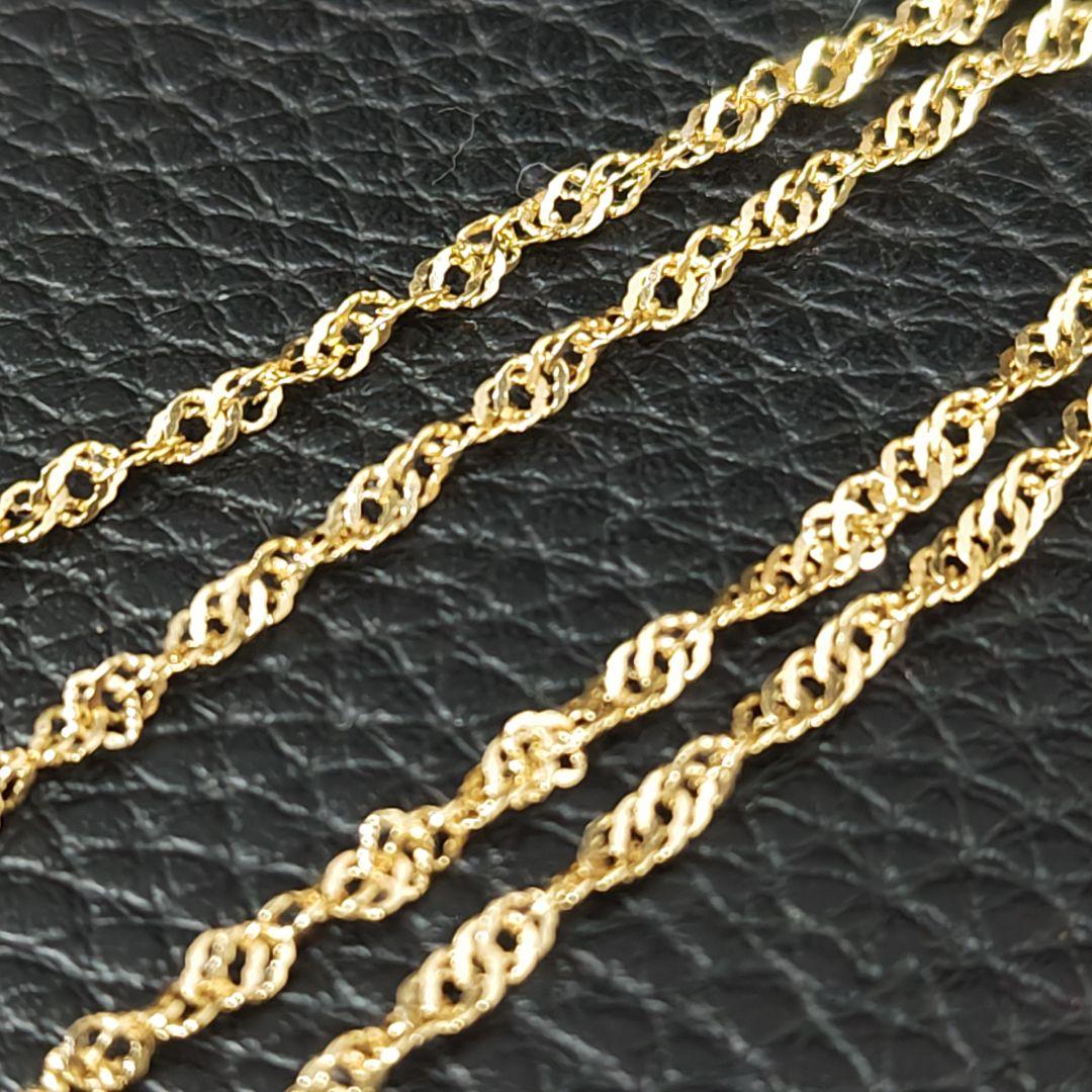 (C013006) K18 YG スクリューチェーン ネックレス ホールマーク