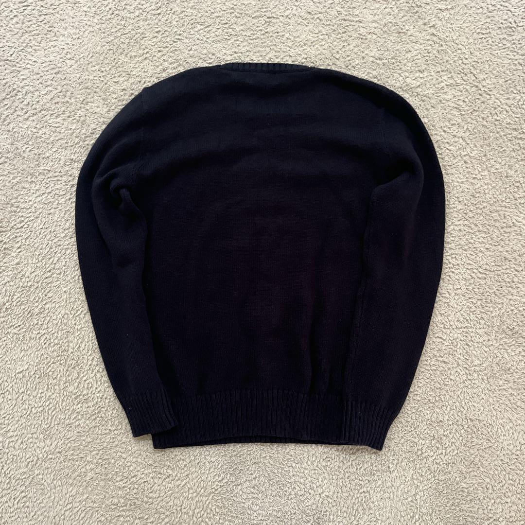 【新品】ラルフローレン クマ刺繍セーター ネイビー ポロベア 星条旗