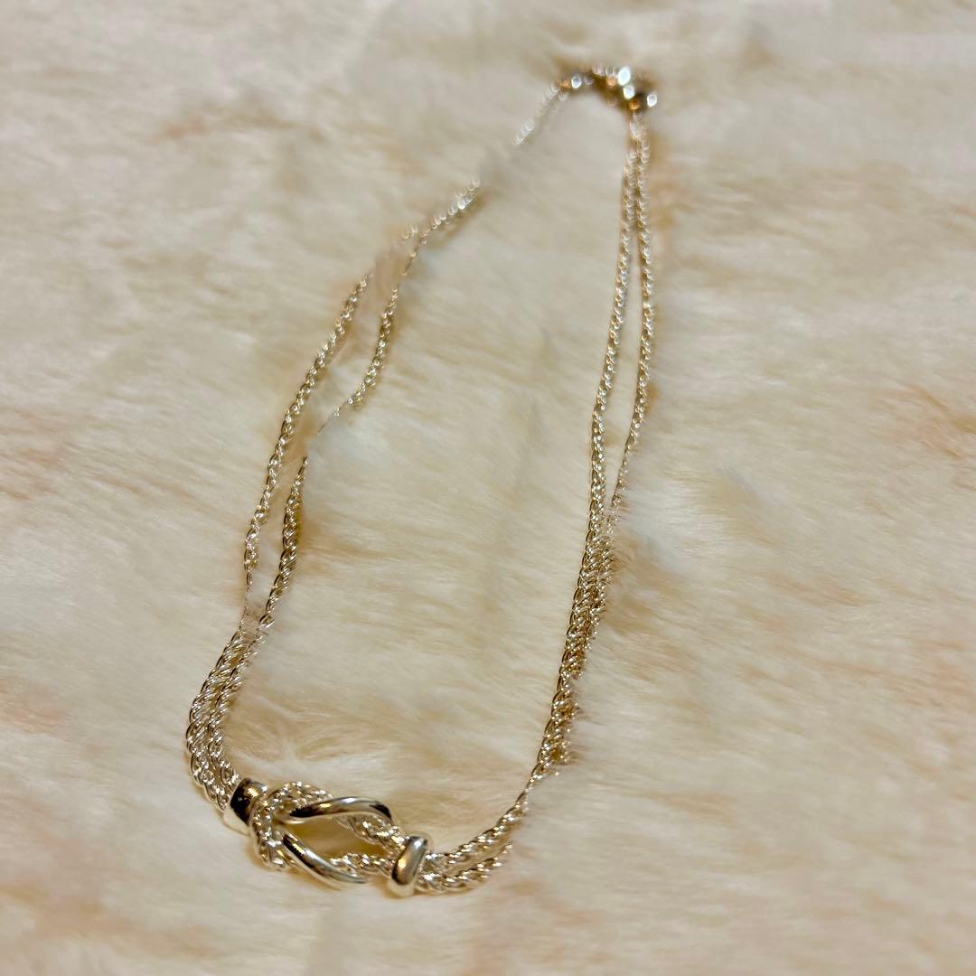 【希少品】ティファニー ダブル ロープ センターノット ネックレス SV925