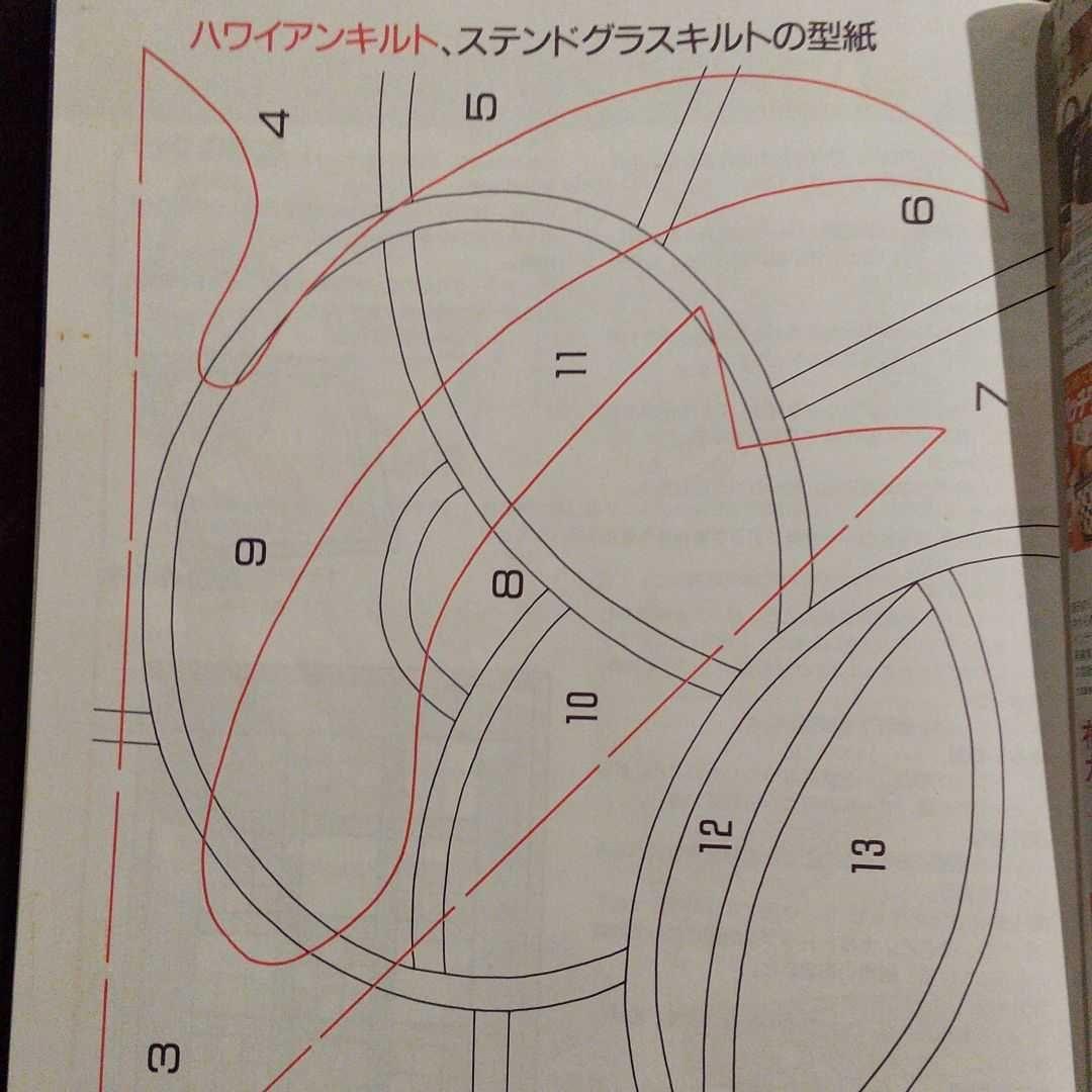 ハワイアンキルト、ステンドグラスキルトの型紙付き‼️パッチワークの基礎