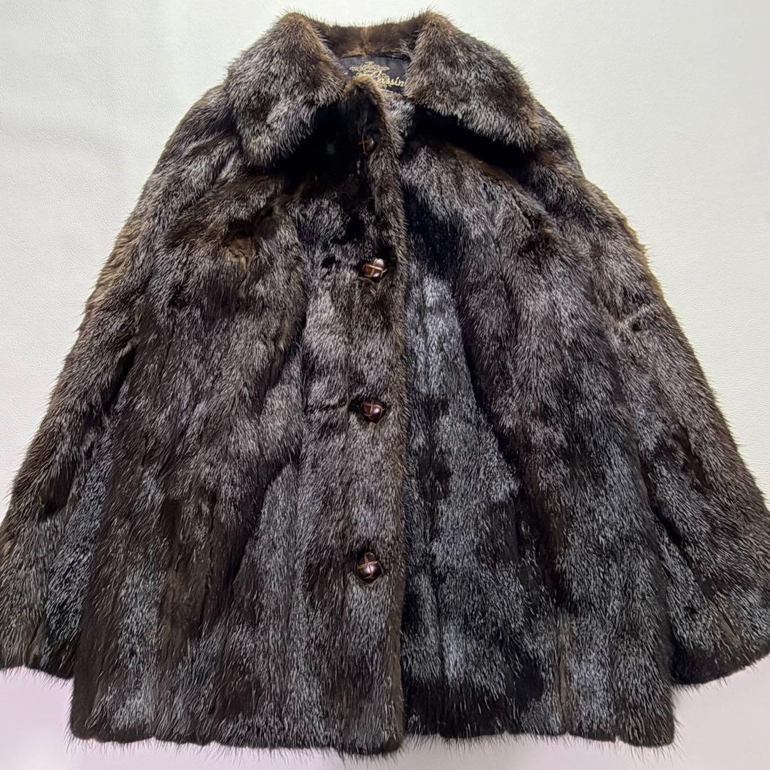 最高級 オレグカッシーニ ミンクコート 毛皮 リアルファー 女優襟 セレブ愛用