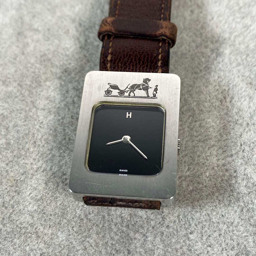HERMES カレーシュ　ビンテージ　クォーツ時計