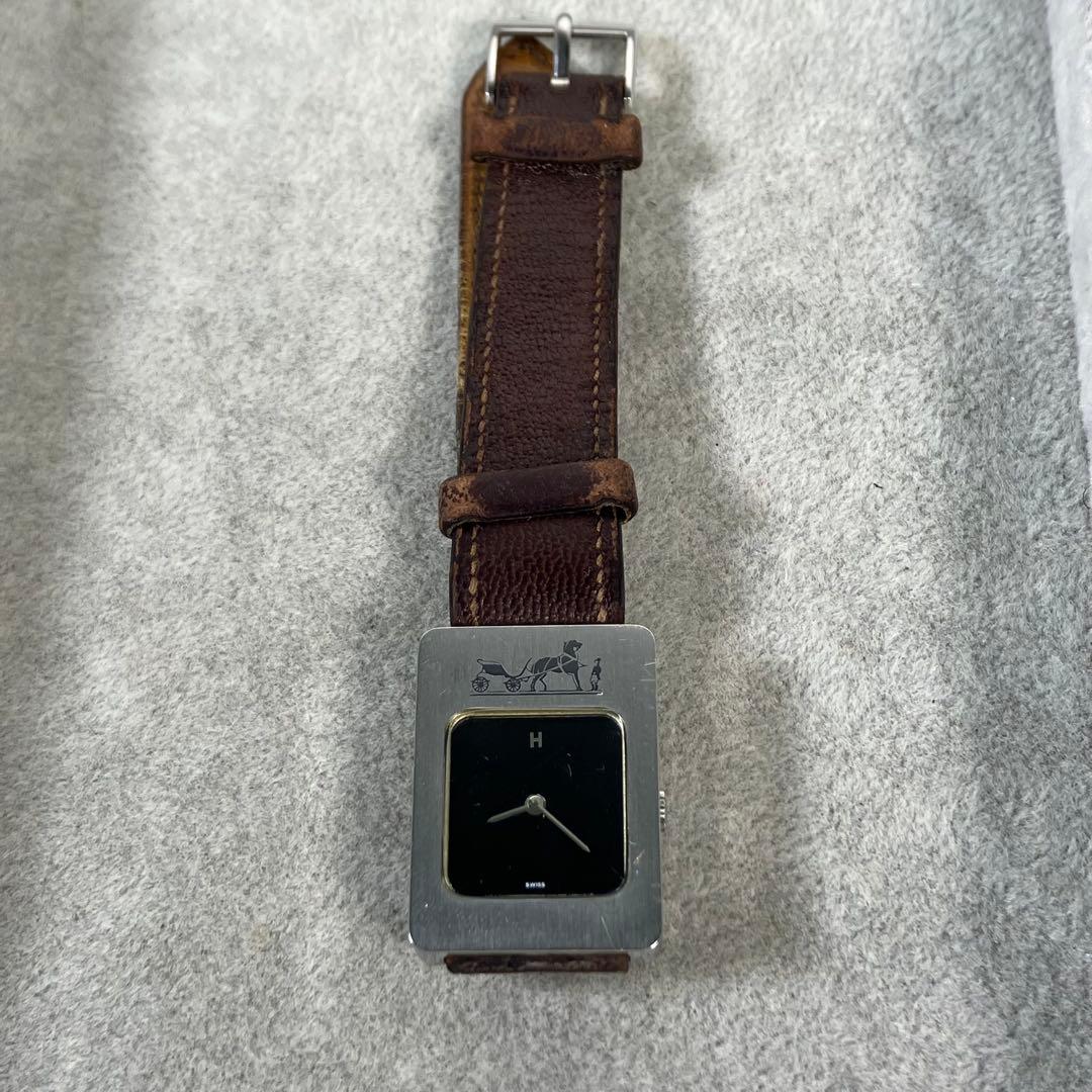 HERMES カレーシュ　ビンテージ　クォーツ時計
