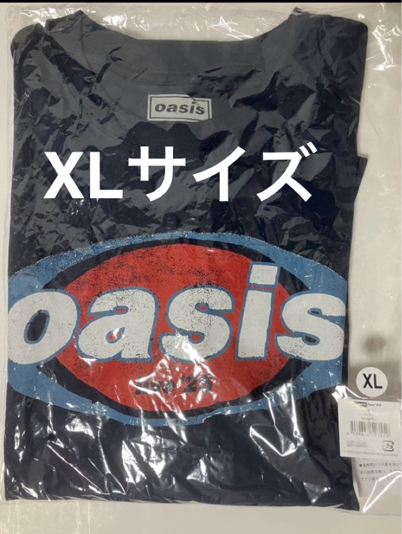 oasis Tシャツ Logo Navy XLサイズ