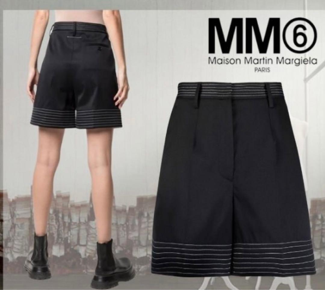 メゾンマルジェラ　MM6 ステッチ　ショートパンツ　ショートパンツ　サイズ40