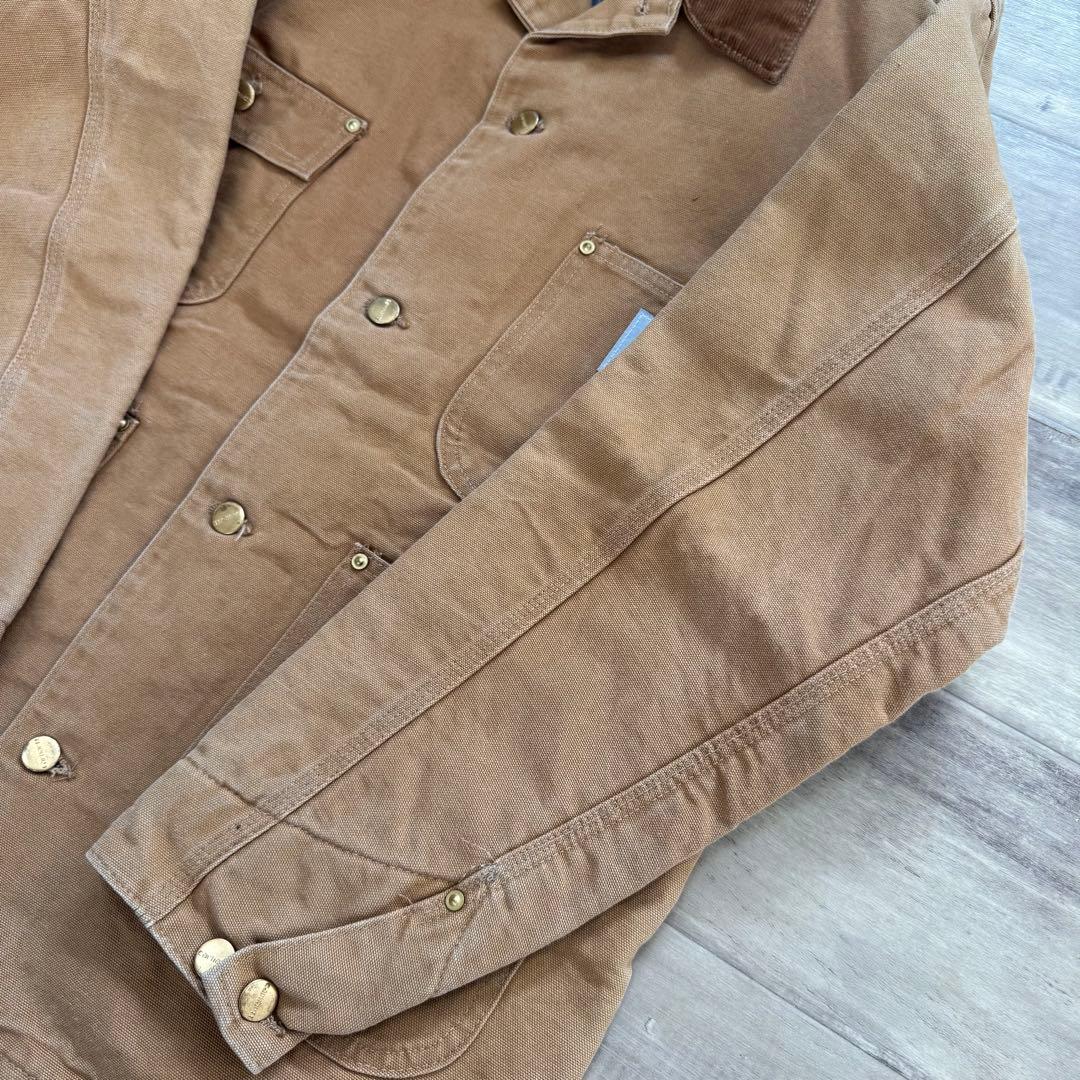 80sUSA製カーハートカバーオールミシガンチョアコートブランケットダック38M