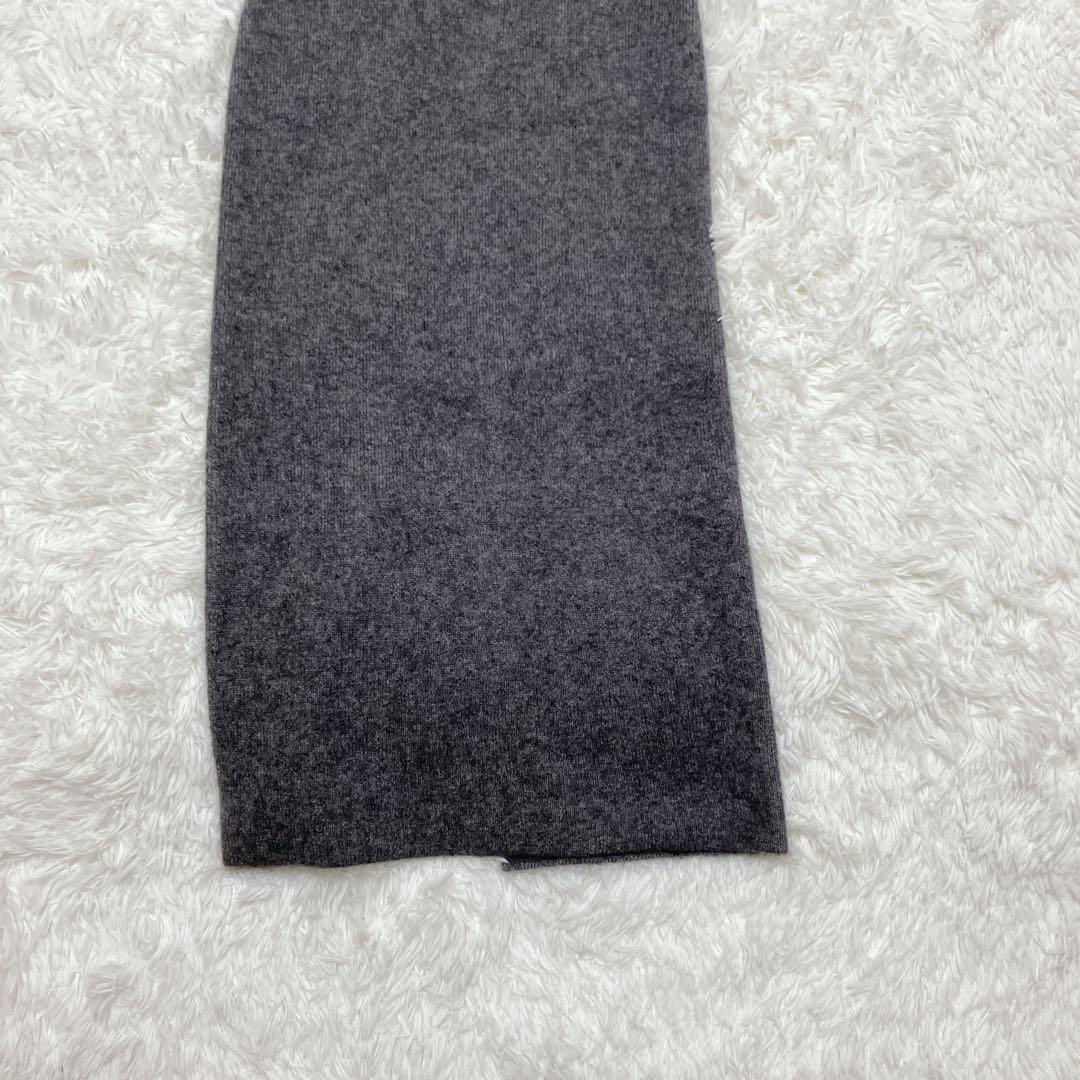 美品 anuans カシミヤブレンドキャミソールニットワンピース グレー