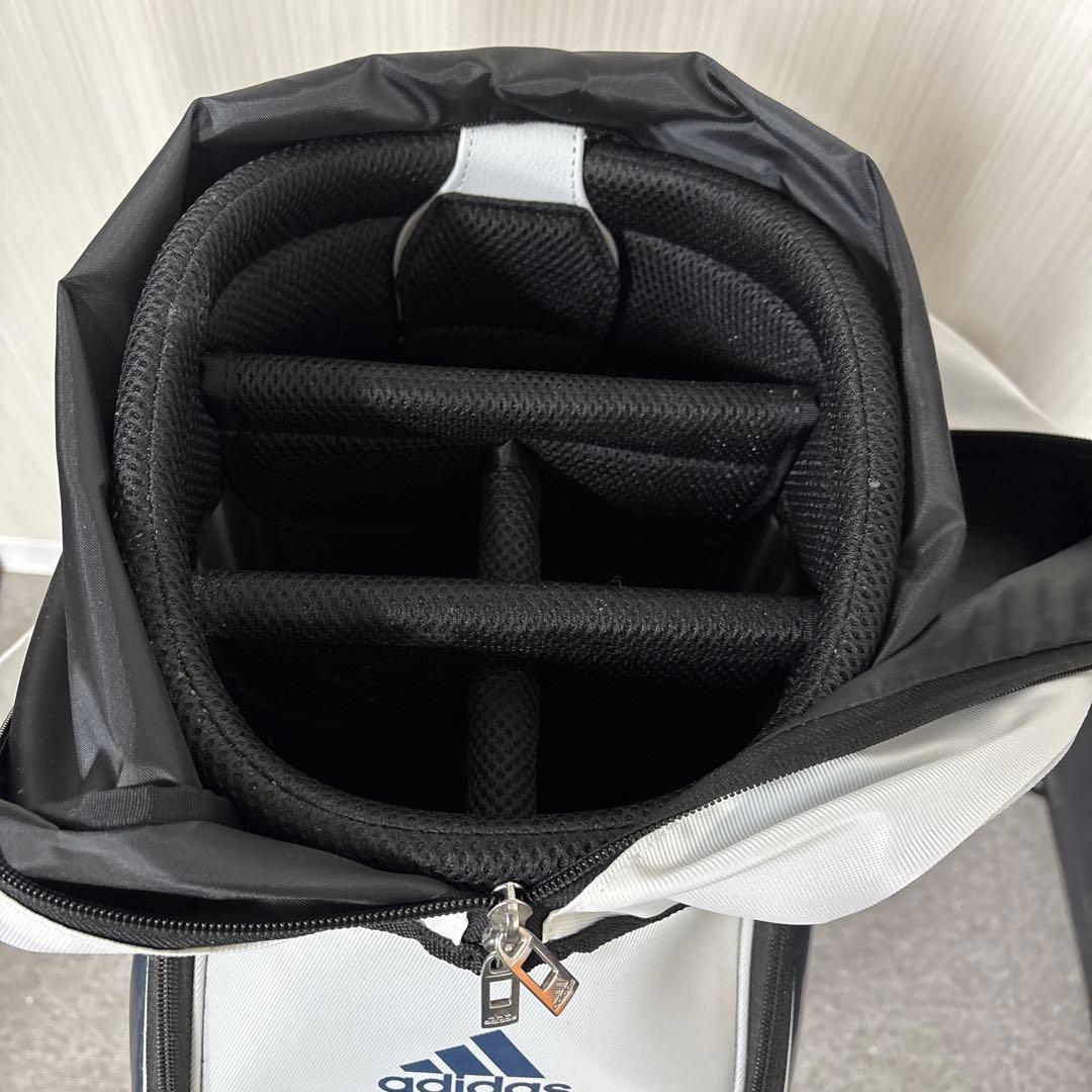 adidas キャディバッグ ホワイト/ネイビー/レッド