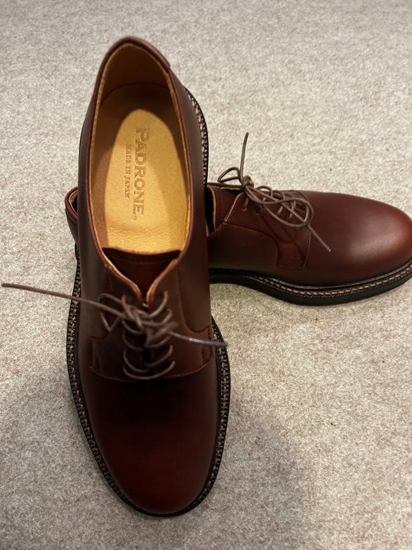 PADRONE新品未使用定価37,400円ダービープレーントゥクレープソール42