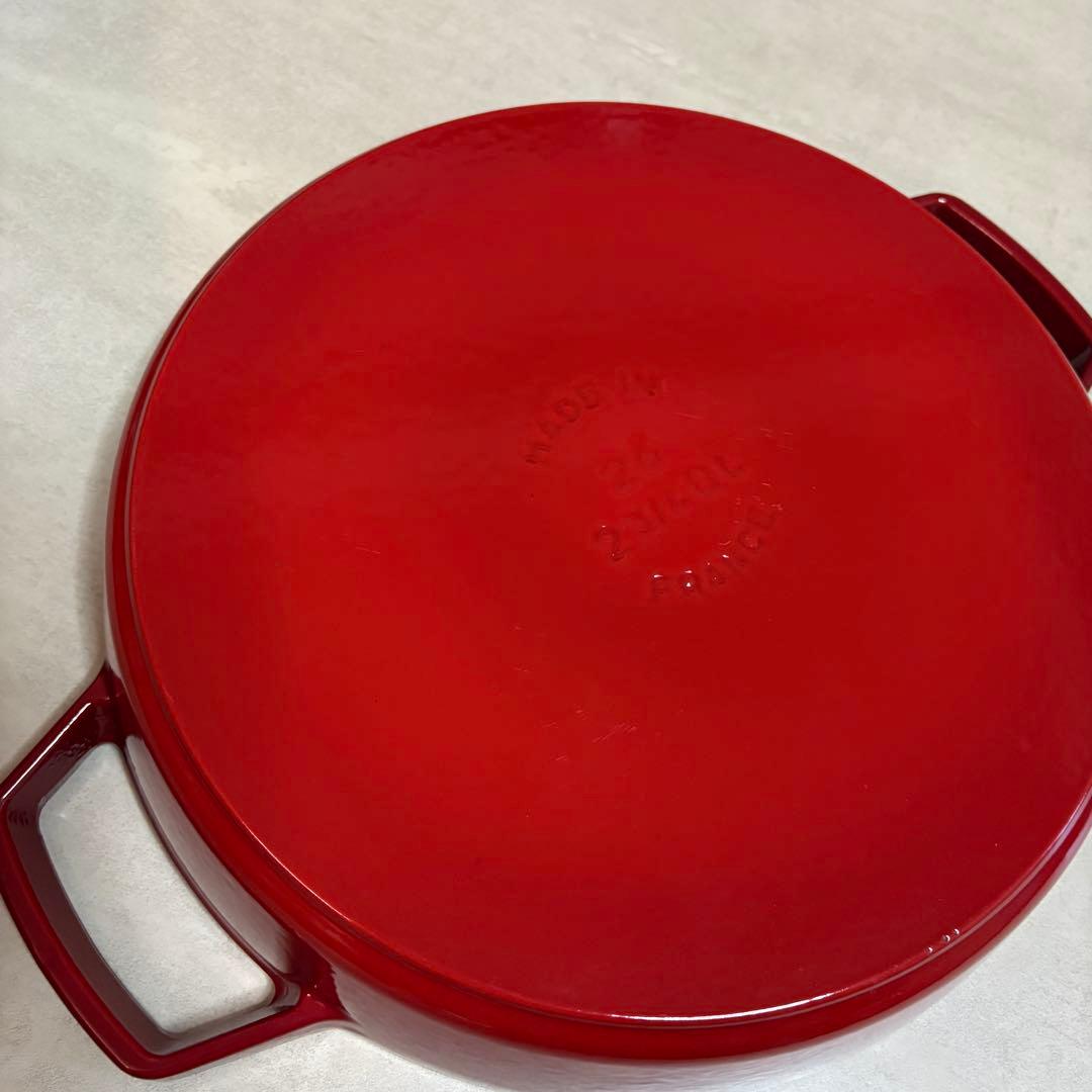 ストウブ　両手ハンドル　 26cm フライパン　チェリー　鋳鉄