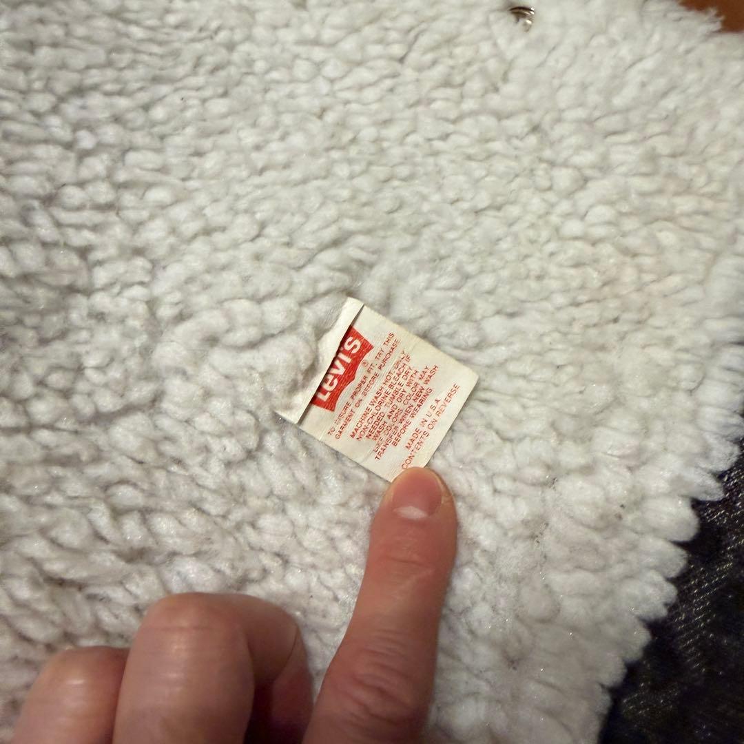 ブラック ◎ 90s リーバイス USA製 デニム ボアベスト 黒