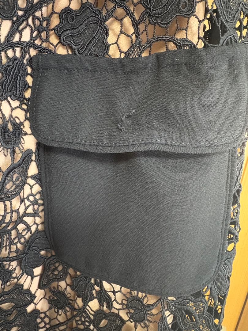 self-portrait 黒レースドレス　UK10