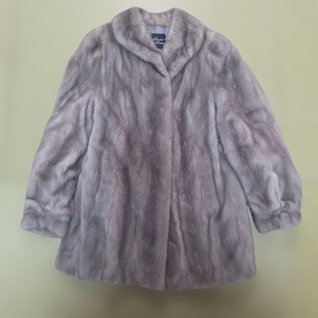 カナダ製 パステルミンク 絞り有 グレージュ系 レディース