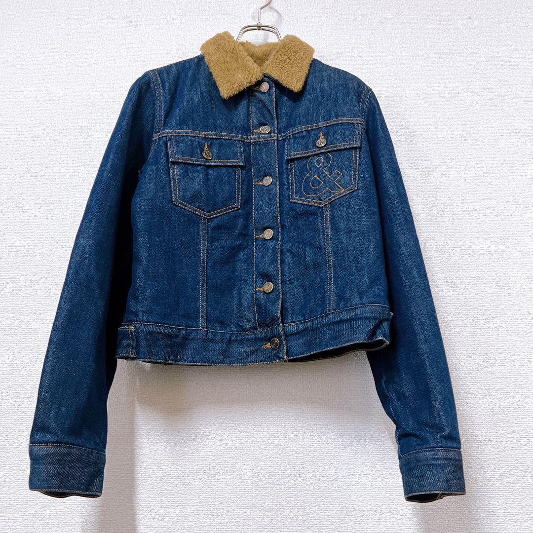 【美品】レア DOLCE&GABBANA イタリア製 中ボア デニムジャケット