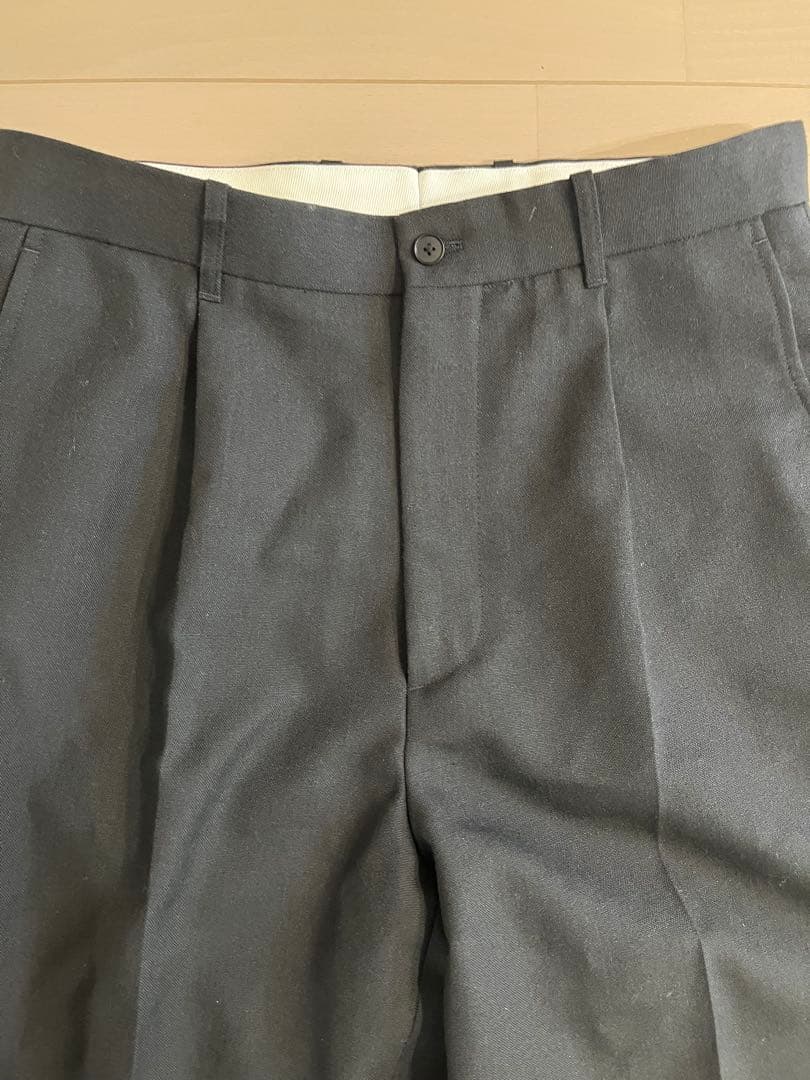 新品！stevenalan黒ウールスラックス❗️