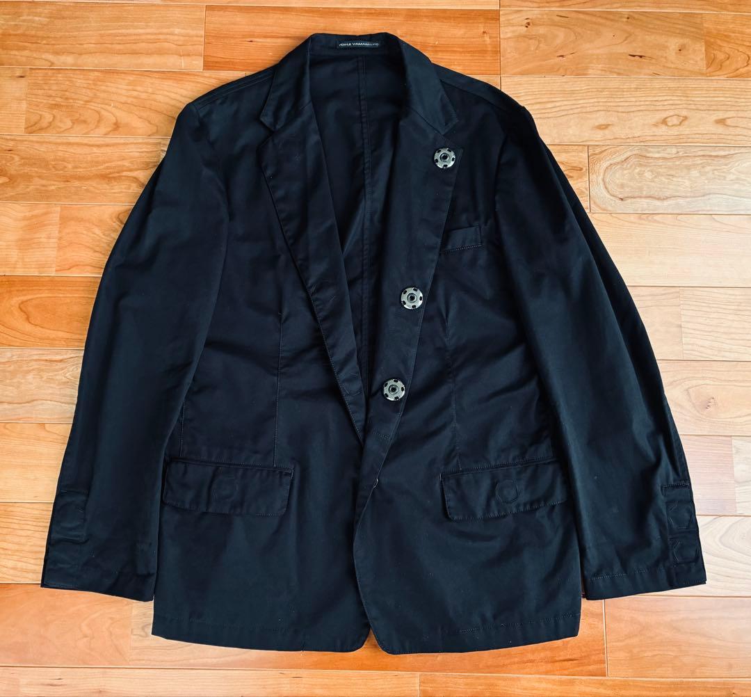 Yohji Yamamoto ヨウジヤマモト　スナップボタン　ジャケット　黒　L