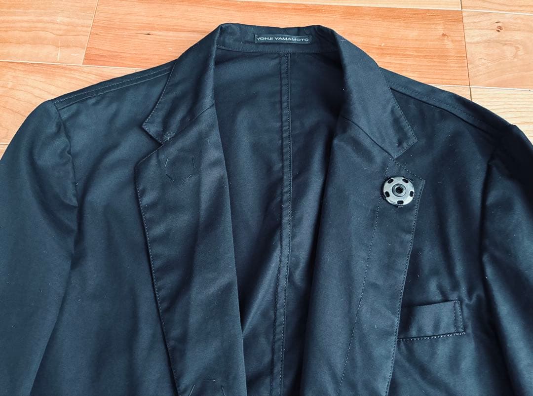 Yohji Yamamoto ヨウジヤマモト　スナップボタン　ジャケット　黒　L