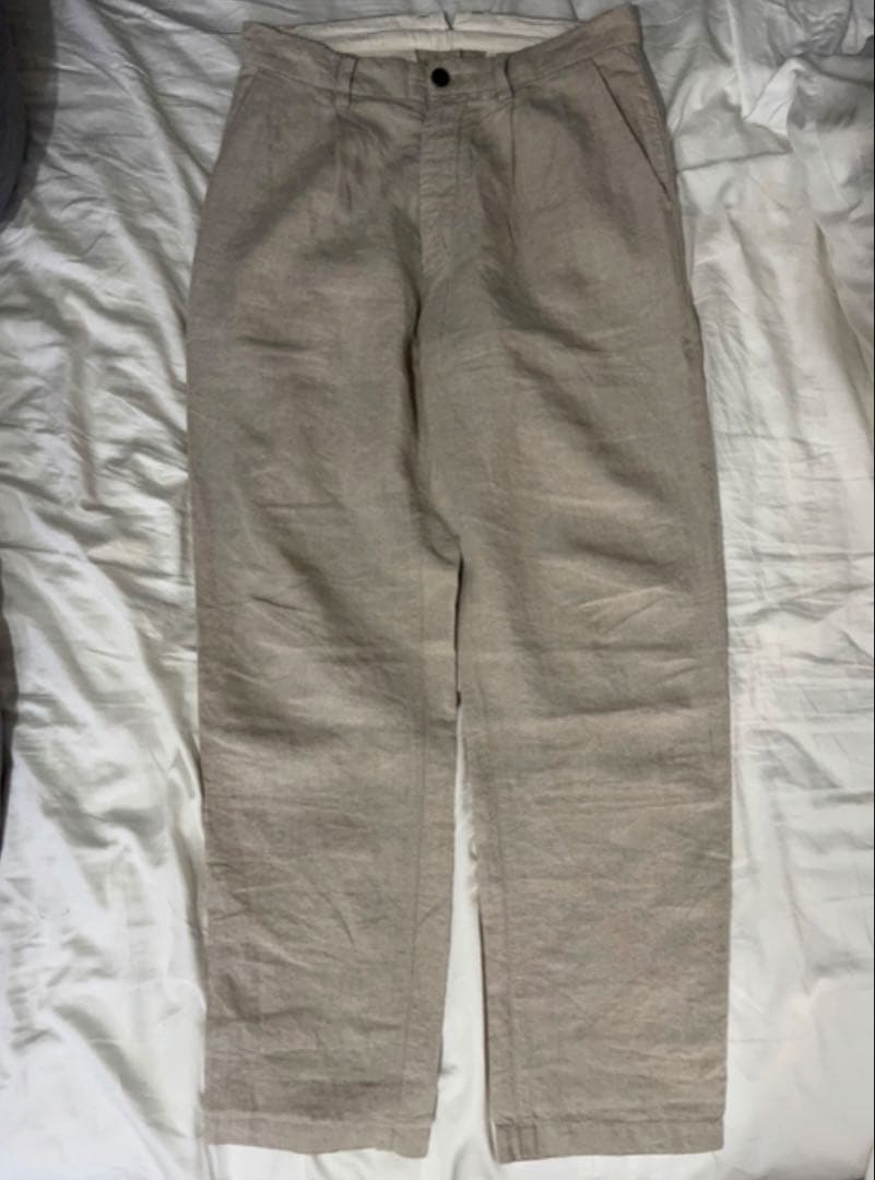 nest robe confect インターライニングリネンテーパードパンツ