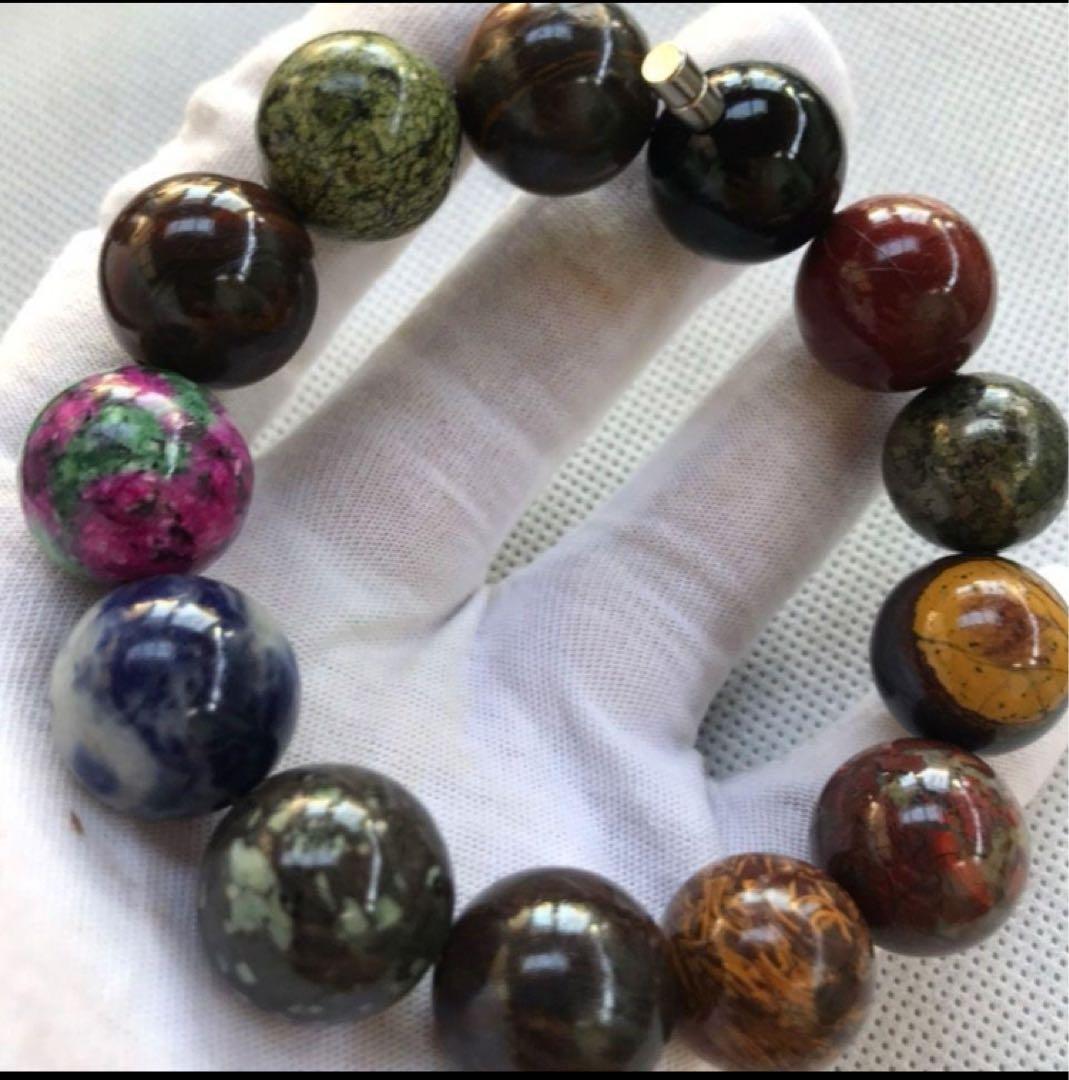 高品質の超大珠さまざまな隕石の鉄隕石のブレスレット天然石隕石ブレスレット 多色