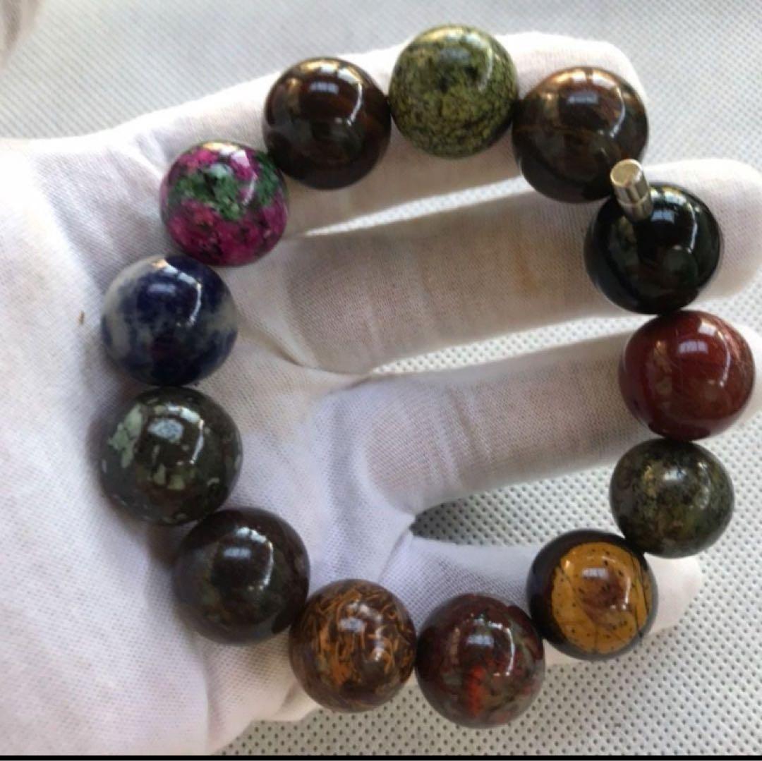 高品質の超大珠さまざまな隕石の鉄隕石のブレスレット天然石隕石ブレスレット 多色