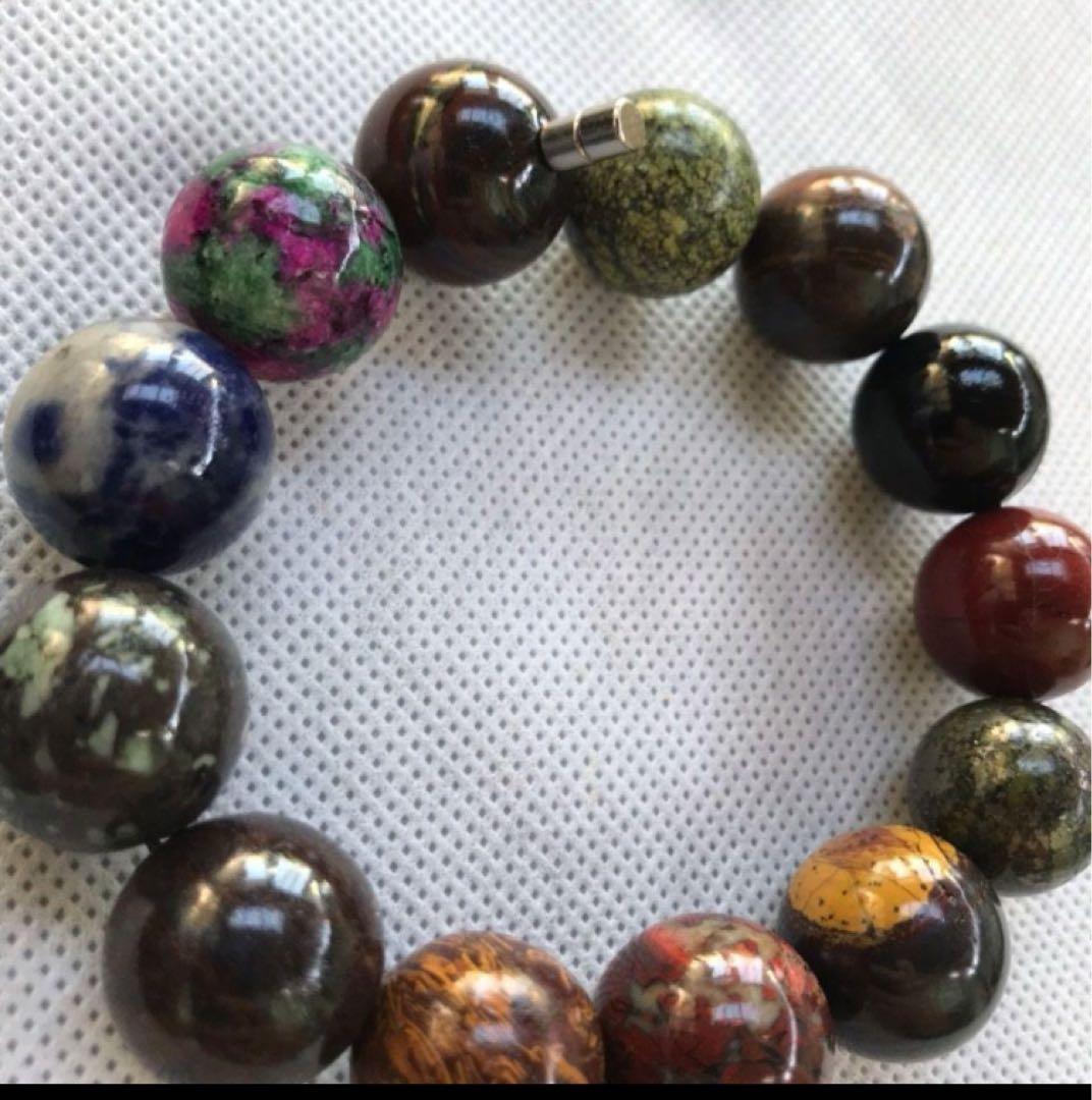 高品質の超大珠さまざまな隕石の鉄隕石のブレスレット天然石隕石ブレスレット 多色