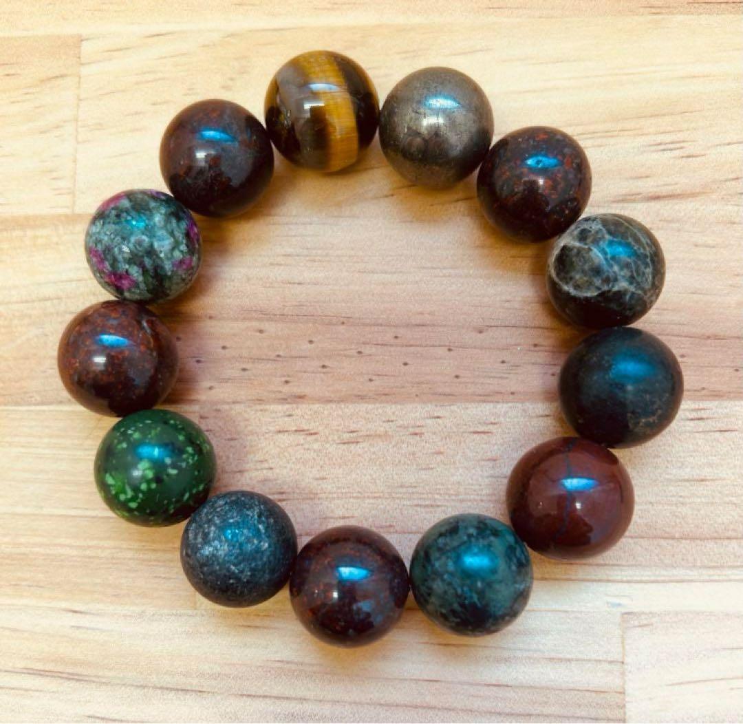 高品質の超大珠さまざまな隕石の鉄隕石のブレスレット天然石隕石ブレスレット 多色