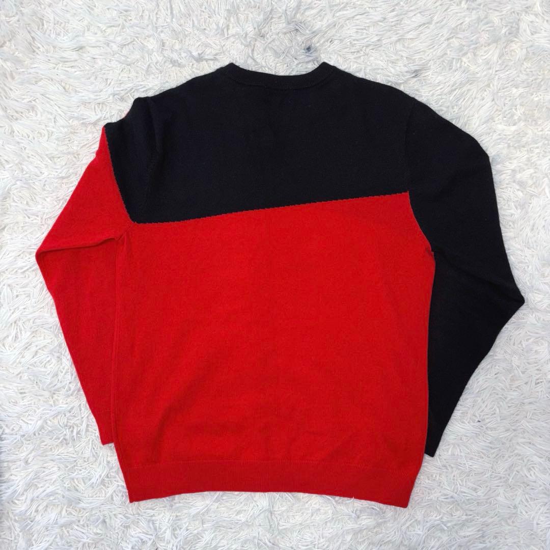 WAAC ニットセーター 赤 バイカラー ゴルフウェア カシミヤ セーター