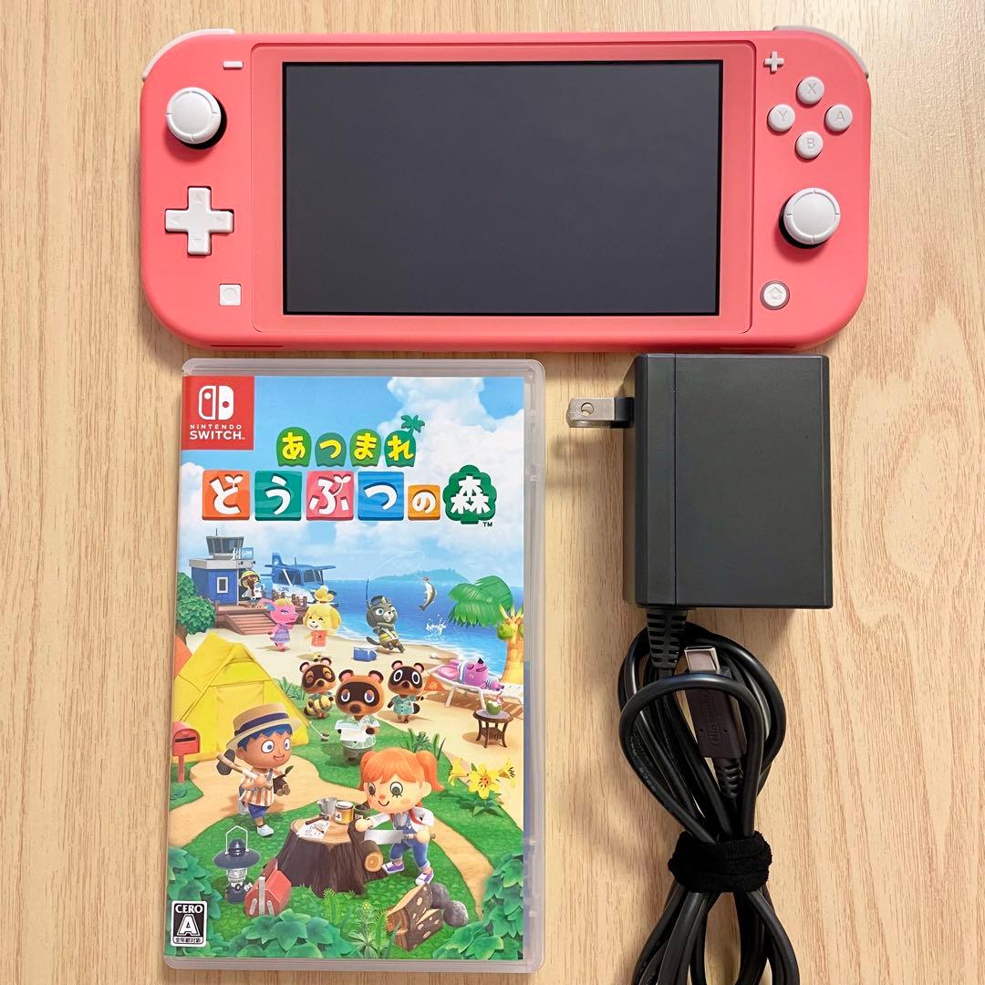 【最終値下げ】美品　Switch　ライト　あつまれどうぶつの森　セット　ピンク