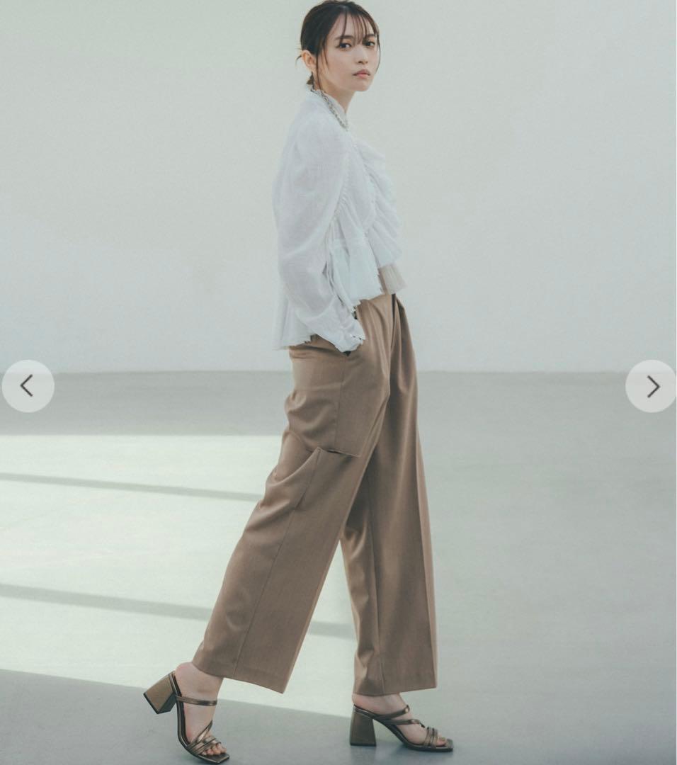 COCO DEAL ココディール　コットンギャザーペプラムボレロブラウス