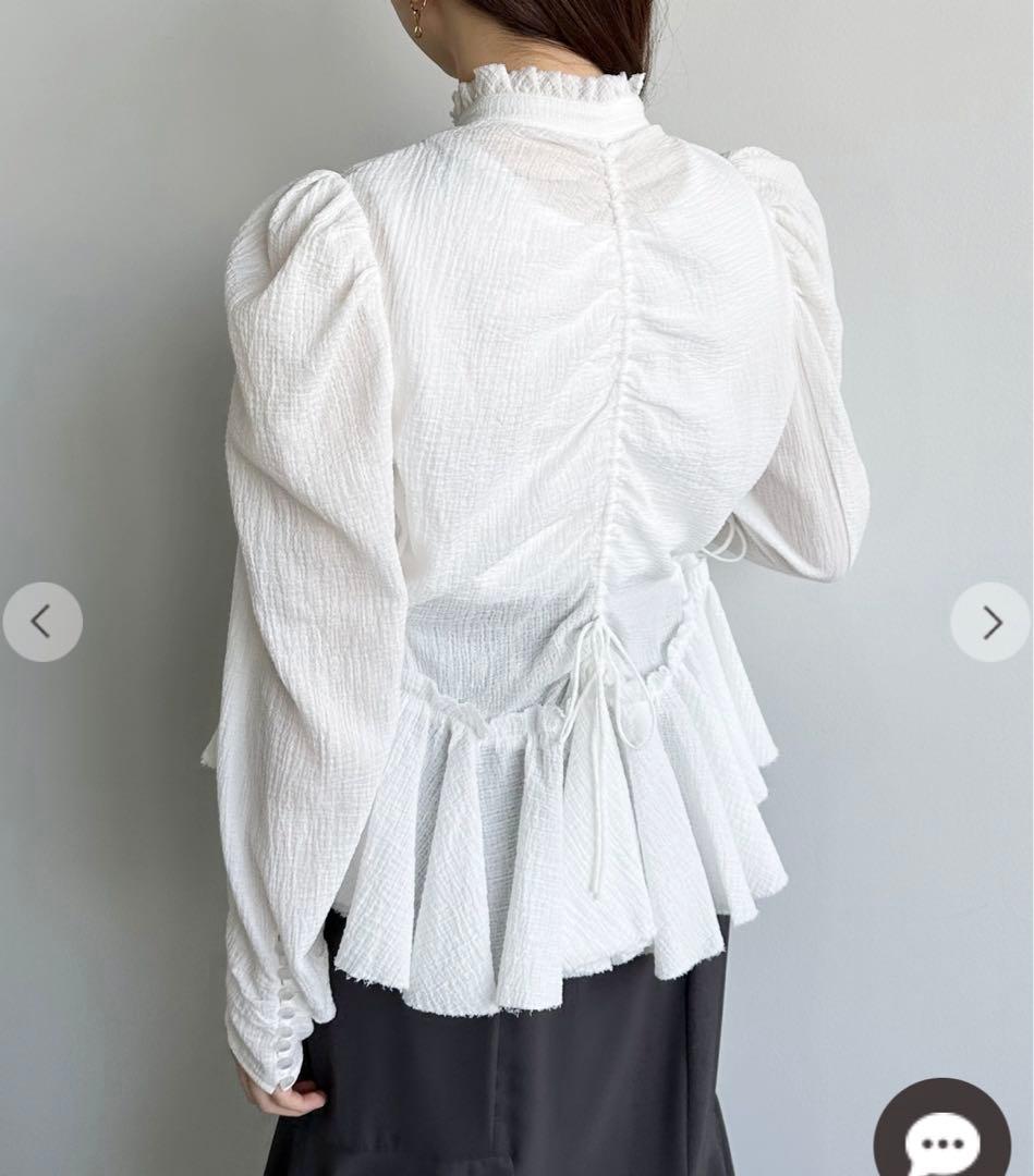 COCO DEAL ココディール　コットンギャザーペプラムボレロブラウス