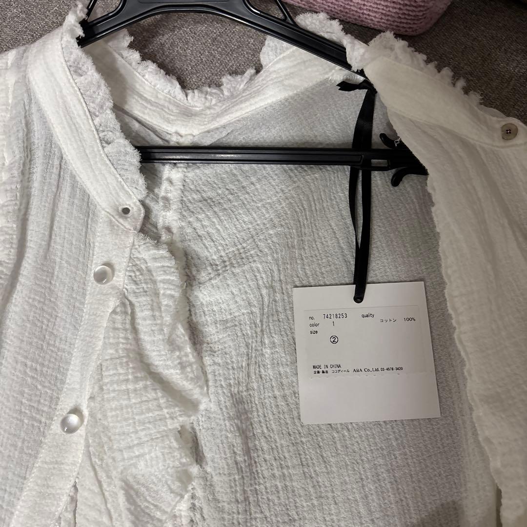 COCO DEAL ココディール　コットンギャザーペプラムボレロブラウス