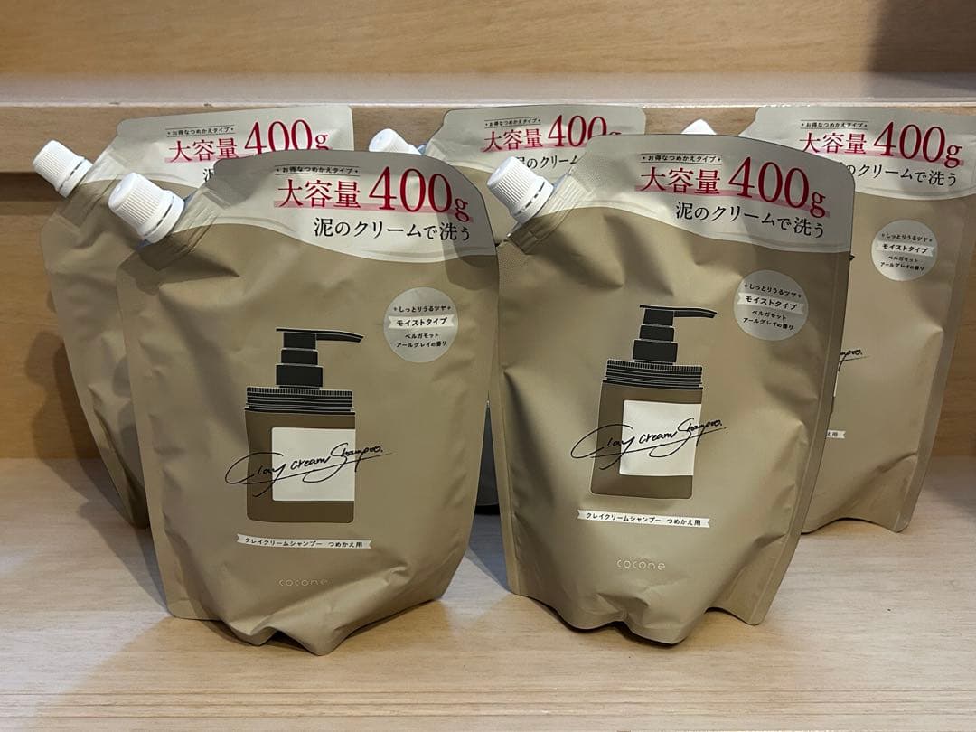 値下げcocone 本体2個クリームシャンプー 400g 詰め替え5個