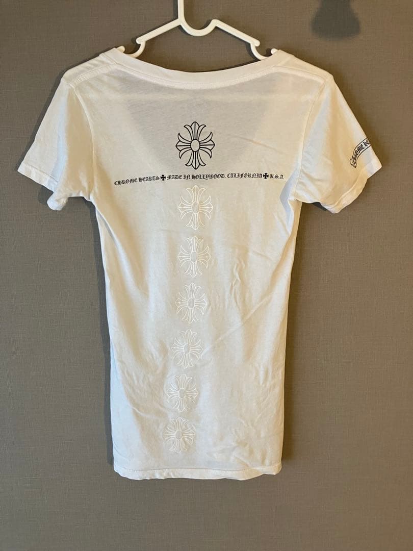 クロムハーツ　ホワイト Vネック Tシャツ