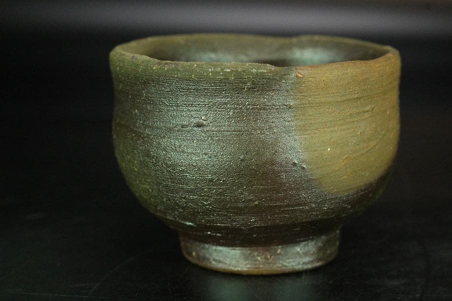 備前 稲荷作 造 ぐい呑 酒器 共箱 保証 未使用(K-A414)