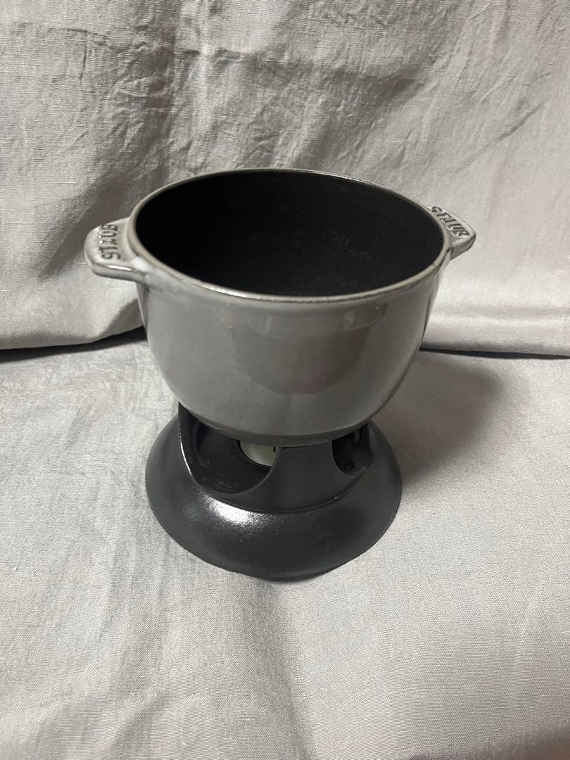 ストウブ　staub ミニ・チーズフォンデュセット グレー
