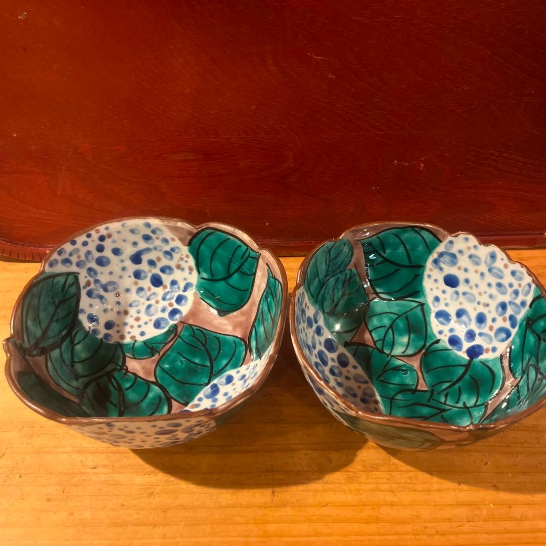 正木春蔵 紫陽花文鉢10客 共箱無し