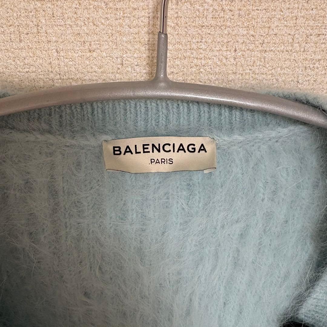 BALENCIAGA 34ライトブルー カーディガン