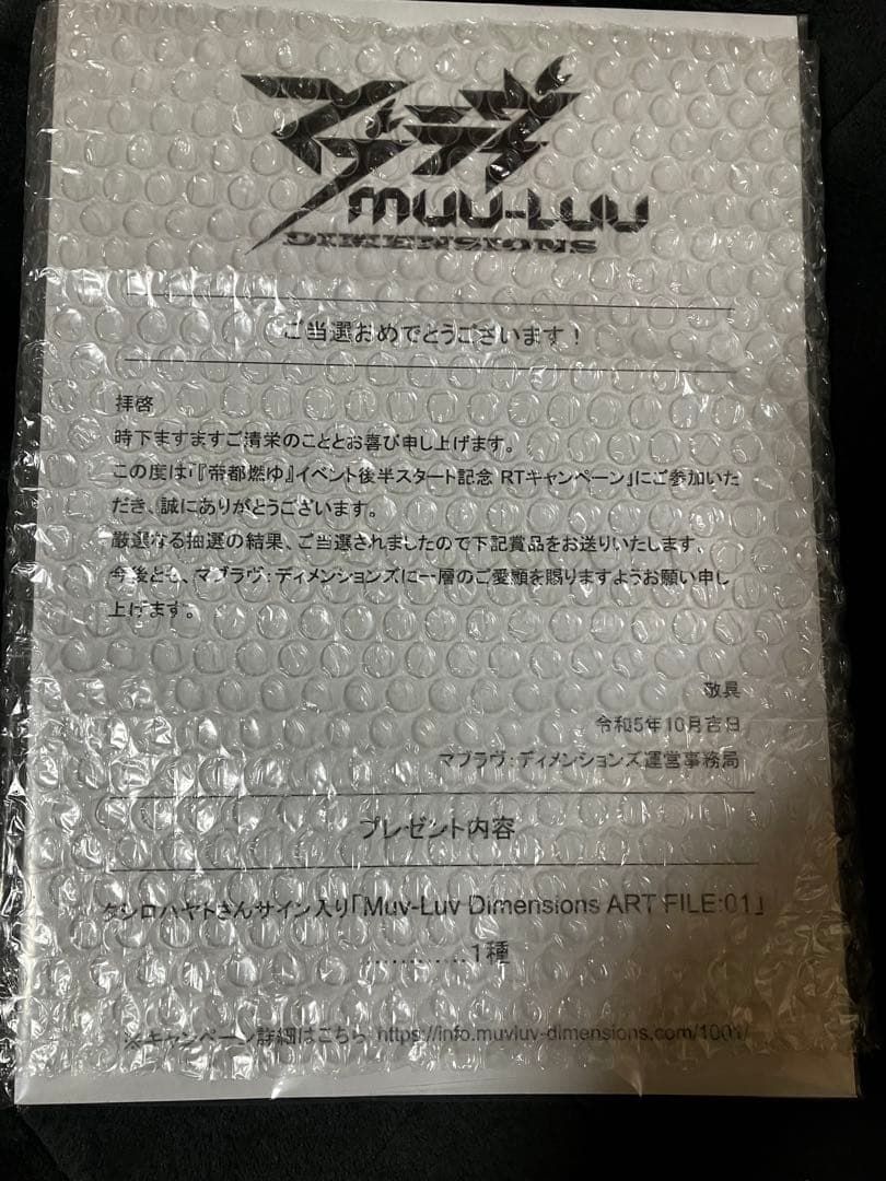 Muv-LuvDimensionsART FILE 01 タシロハヤトサイン入り