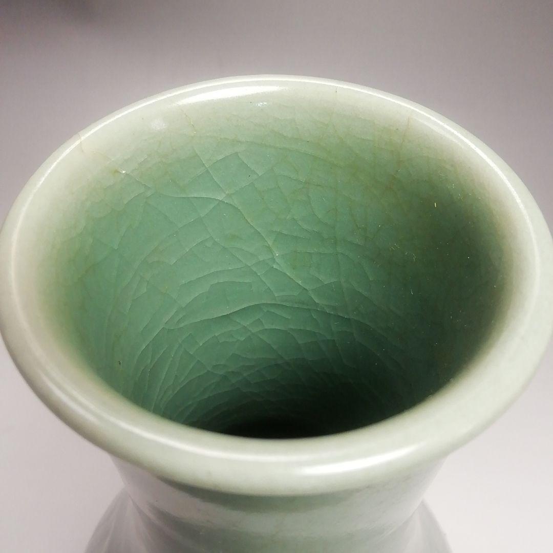 Ｓ３５７　皆具　『韓国陶芸家』『青磁』『青珍陶芸』『梁命煥作』　共箱　茶道具