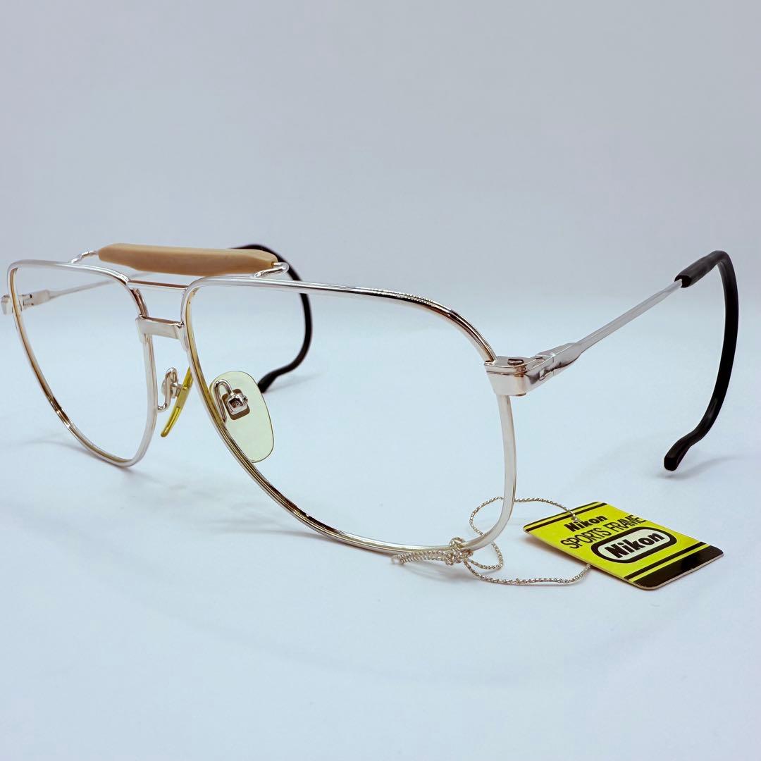 ヴィンテージ Nikon 眼鏡フレーム SPORTS FRAME 銀色 日本製