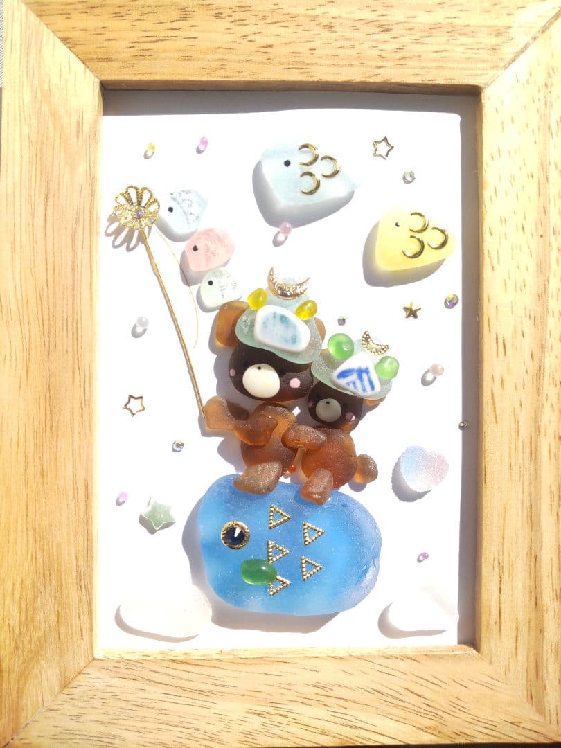 専用　シーグラスアート　3点おまとめ