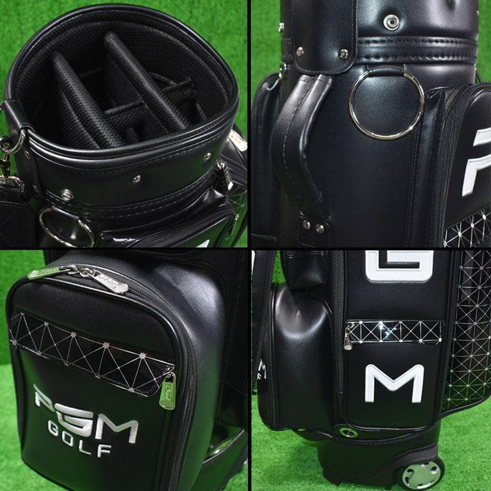 PGM GOLF/ゴルフ キャリー付 キャディバッグ【ブラック】展示品！